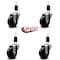 Service Caster 3.5'' Phenolic Wheel Swivel 1-3/8'' Expanding Stem Caster Set, 4PK SCC-EX20S3514-PHS-138-4 - alternate 3